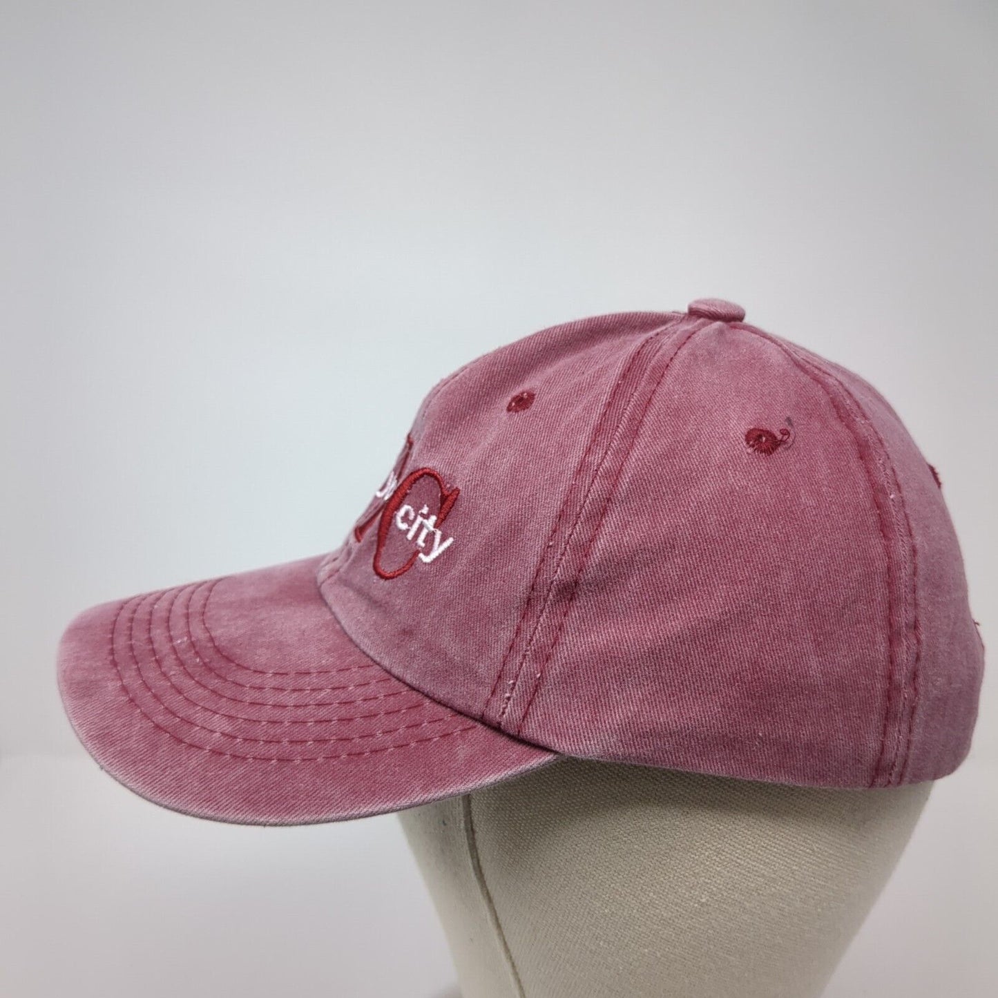 NYC New York City Slideback Hat Red One Size Adjustable Embroidered
