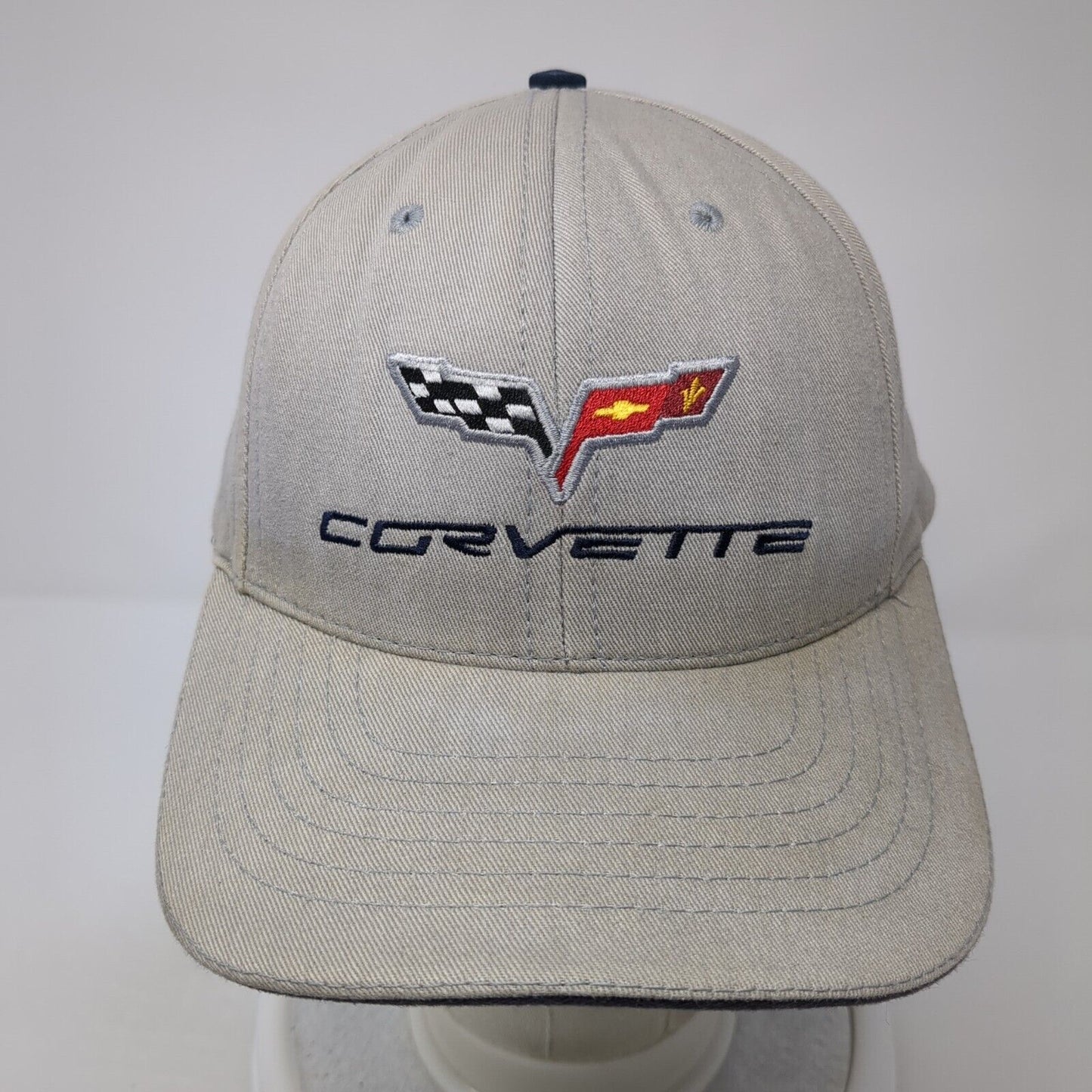 Corvette Slideback Baseball Cap Gray One Size Adjustable Embroidered 6 Panel