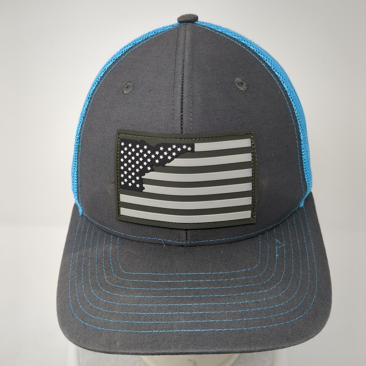 American Flag Snapback Trucker Hat Multicolor OS Adjustable Mesh Back Richardson