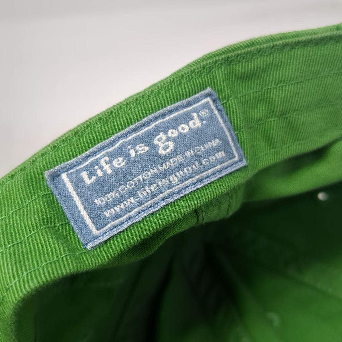 Life is Good Green Yellow Blue Baseball Cap One Size Slideback Flip Flops Hat