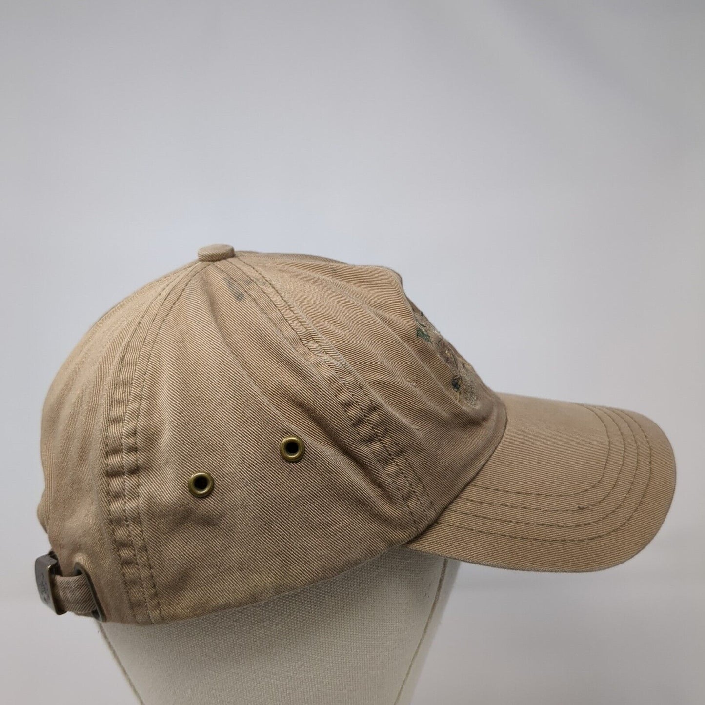 Rivers Edge Slideback Hat Tan One Size Adjustable Embroidered Camp David