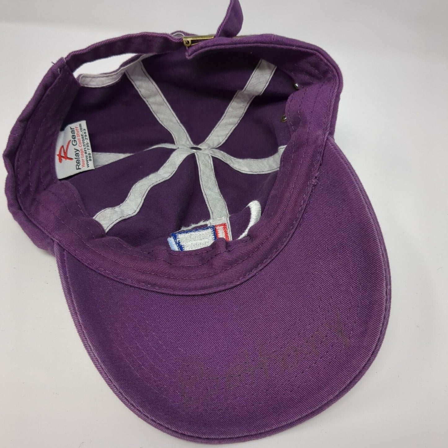 Relay For Life American Cancer Society Hope Slideback Hat Purple OS Adjustable