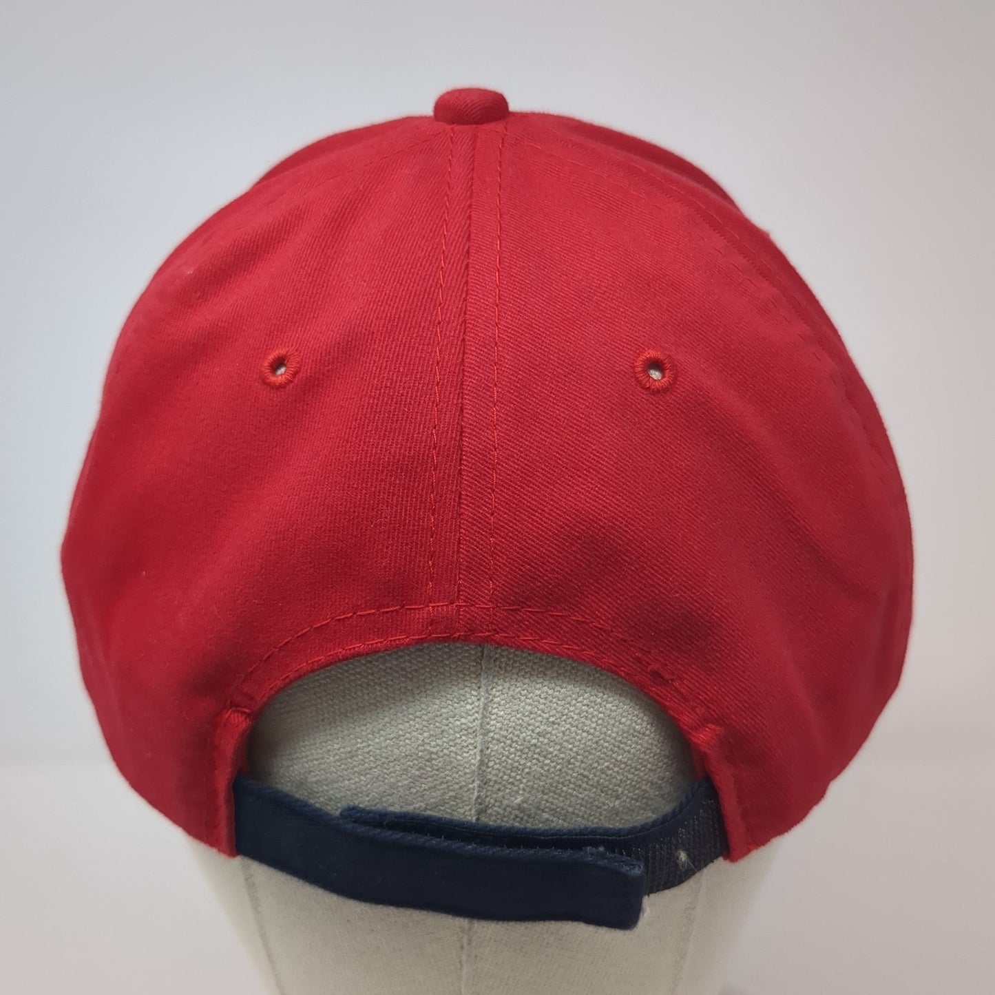 D.L. Evans Bank Idaho Strapback Hat Red One Size Adjustable Embroidered