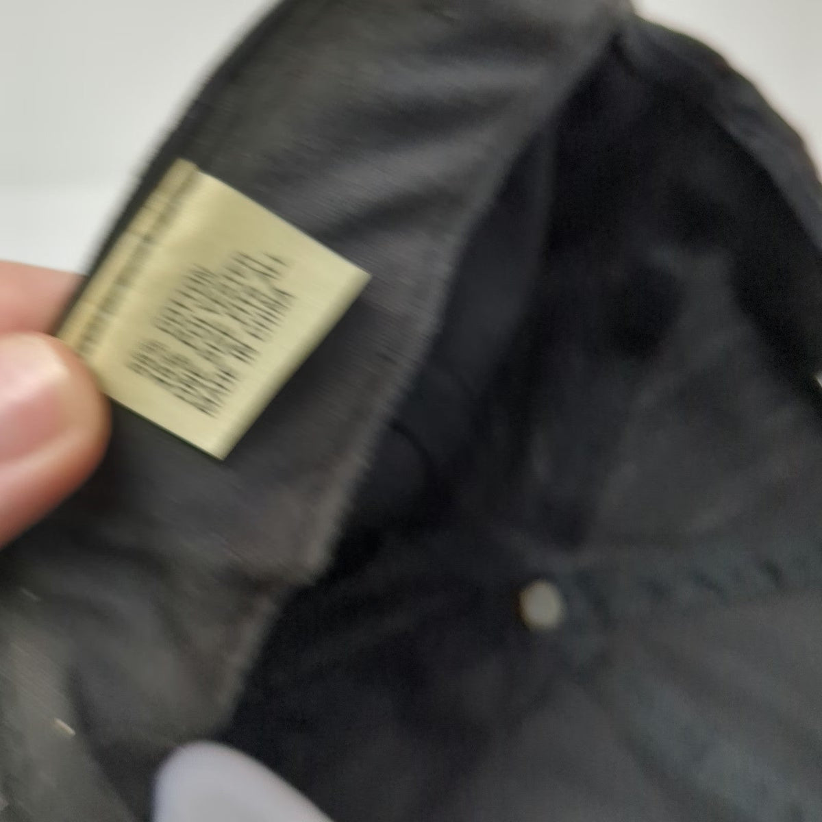 Cadillac Logo 5 Panel Black Gold OS Slideback Rope Brim Embroidered Hat Vintage