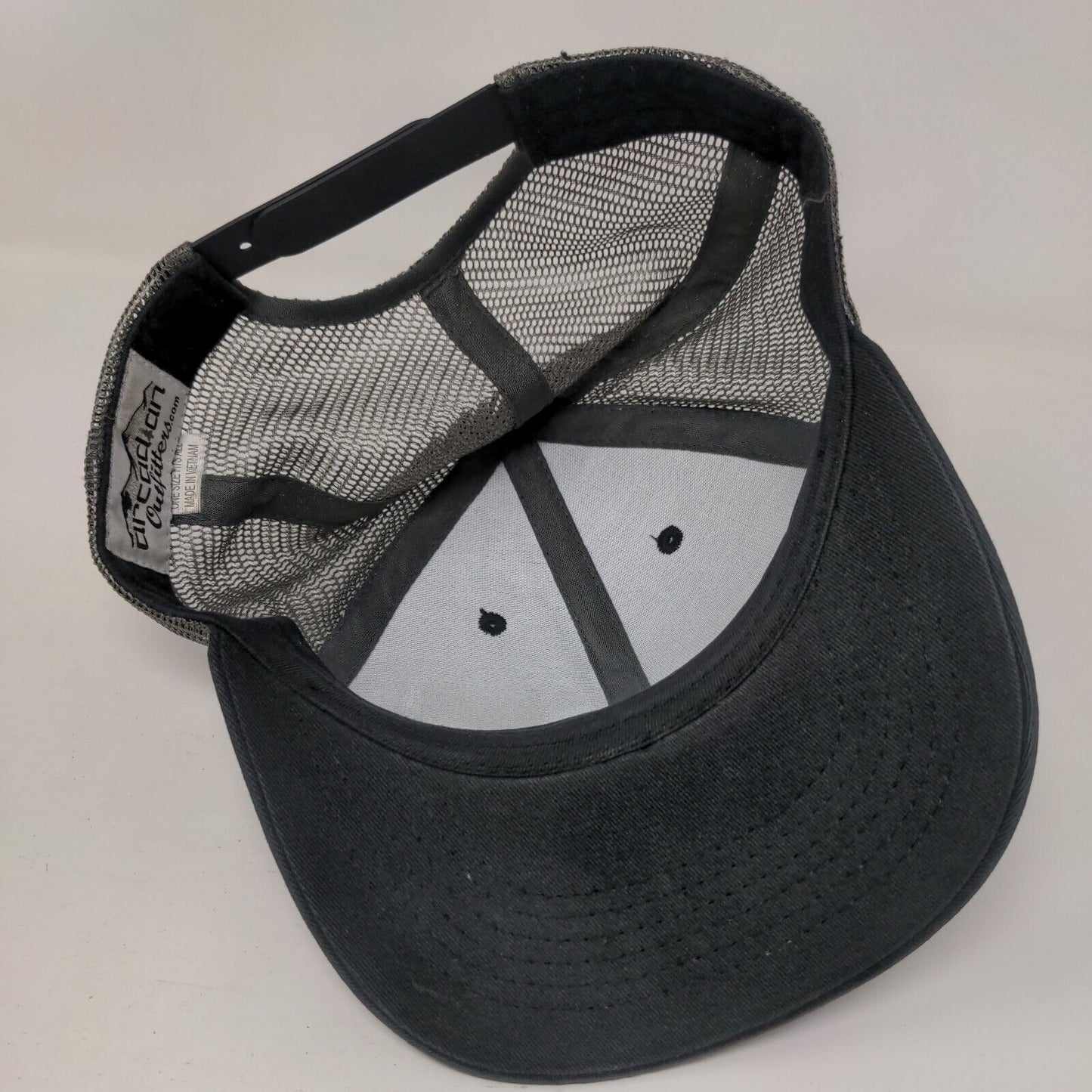 Arcadian Outfitters Snapback Trucker Hat Black OSFA Adjustable Mesh Back 6 Panel