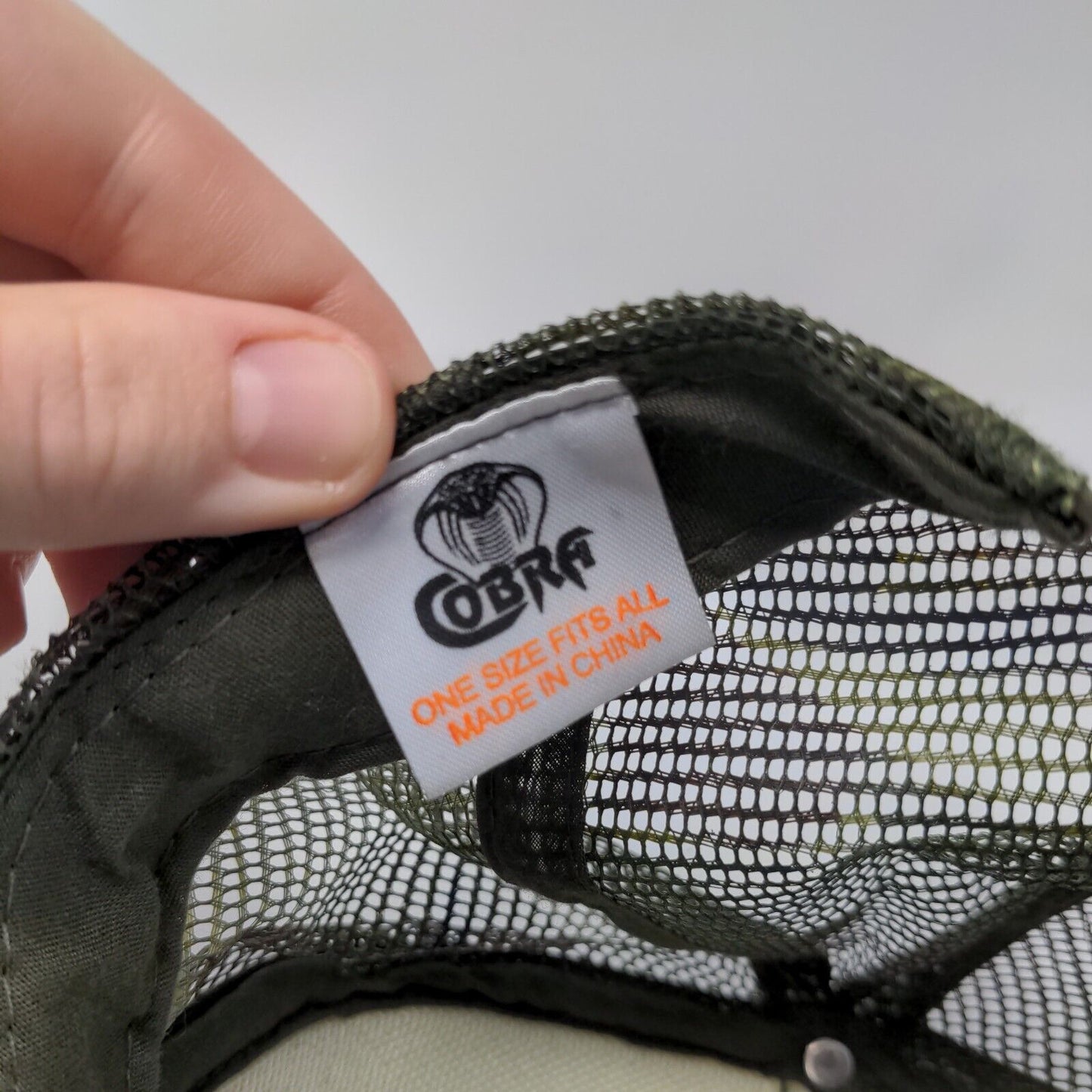 Dights Posse Snapback Trucker Hat Camouflage OSFA Adjustable Mesh Back Rope