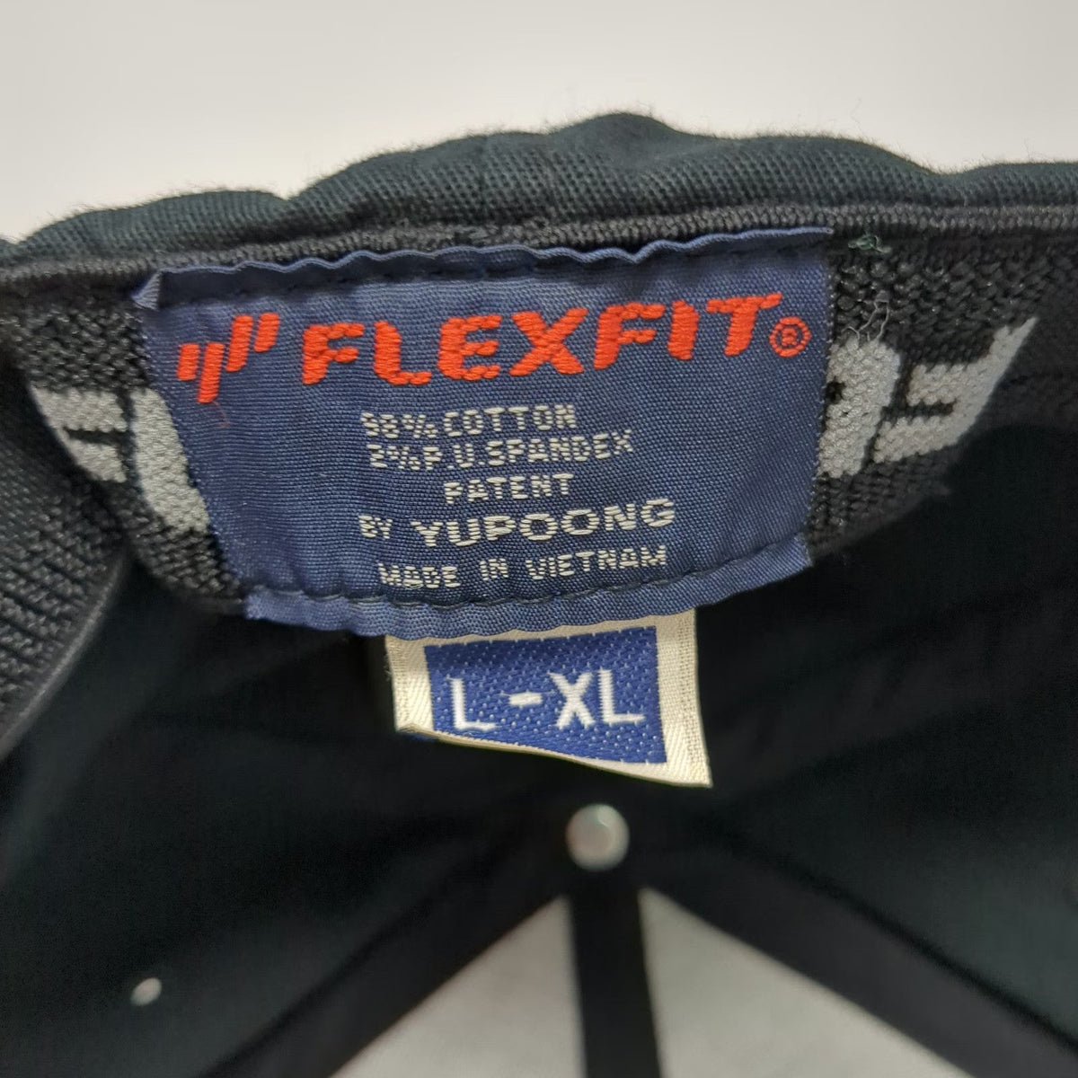Flexfit Baseball Cap Black XL Cali Bamboo Hat Embroidered Logo Stretch Fit