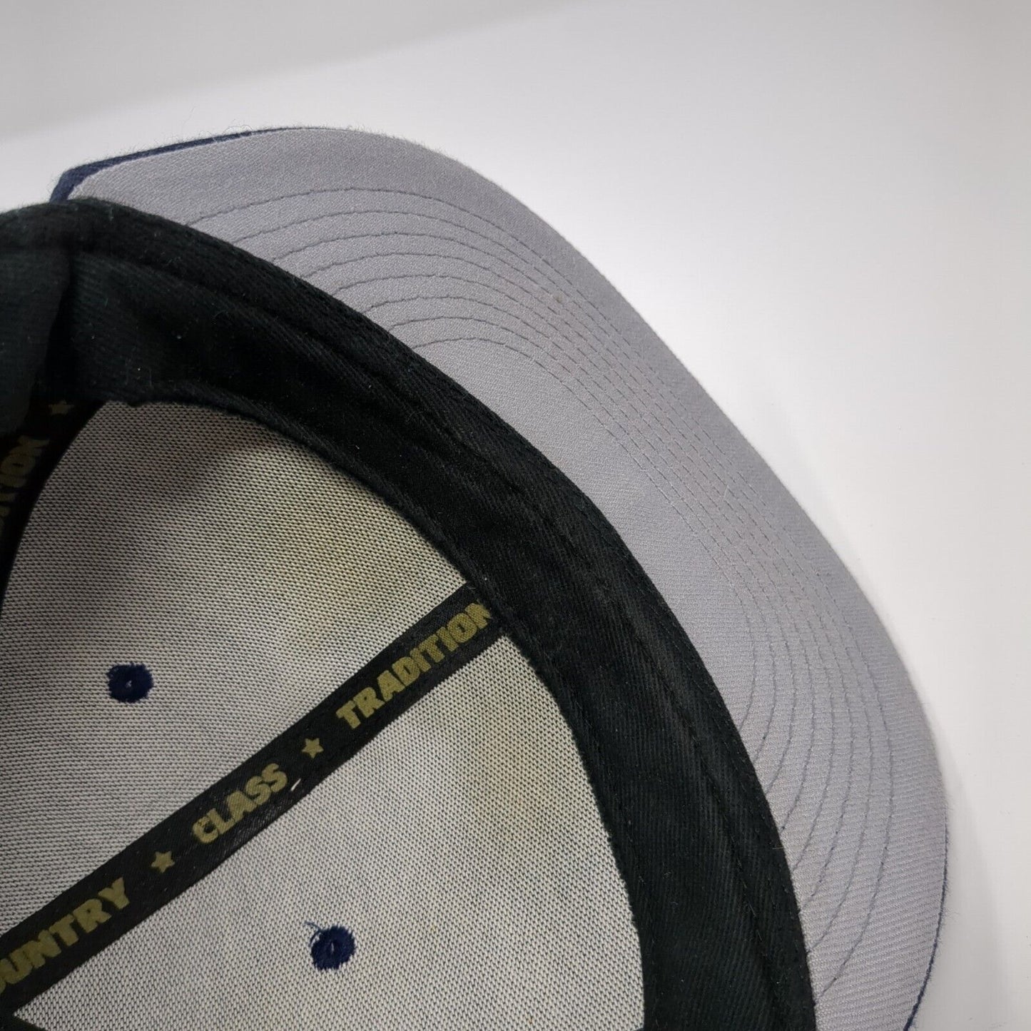 Baseballism Logo Fitted Hat Blue 7 1/2 Embroidered Solid Vent Holes