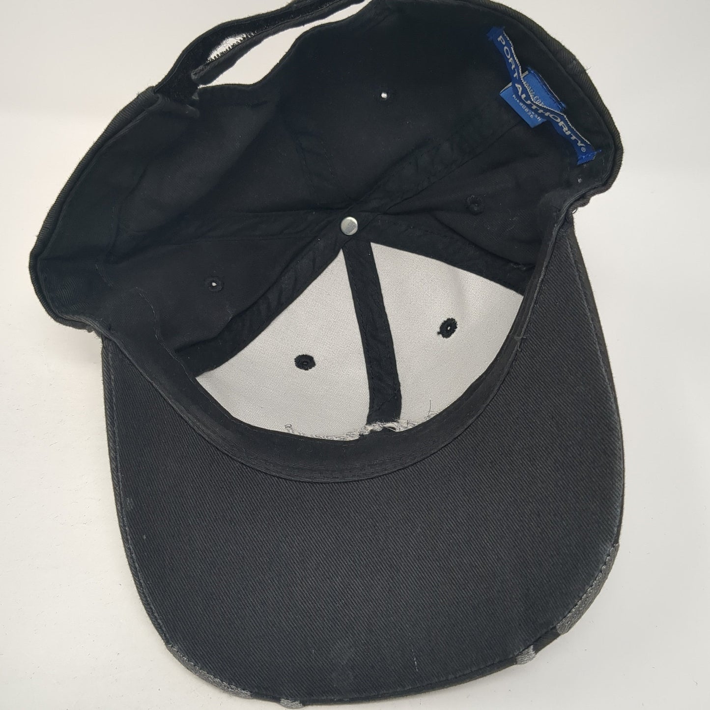 Air Maui Strapback Hat Black One Size Solid Embroidered Port Authority