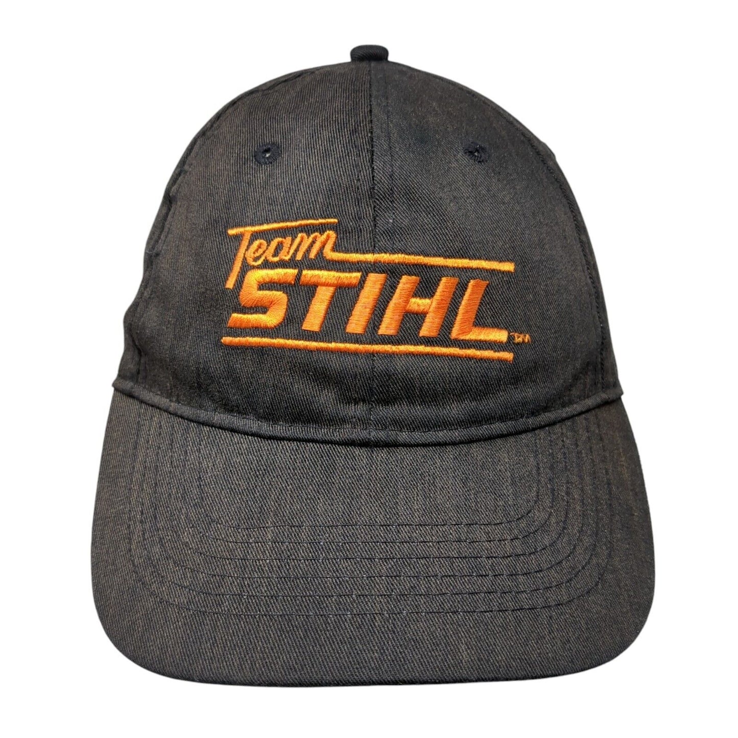 Team Stihl Snapback Hat Black One Size Embroidered Solid Vent Holes