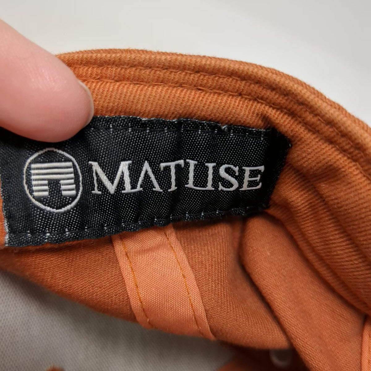 Matuse Snapback Brown Hat One Size Patch Logo Circle Geometric 6 Panel Cap