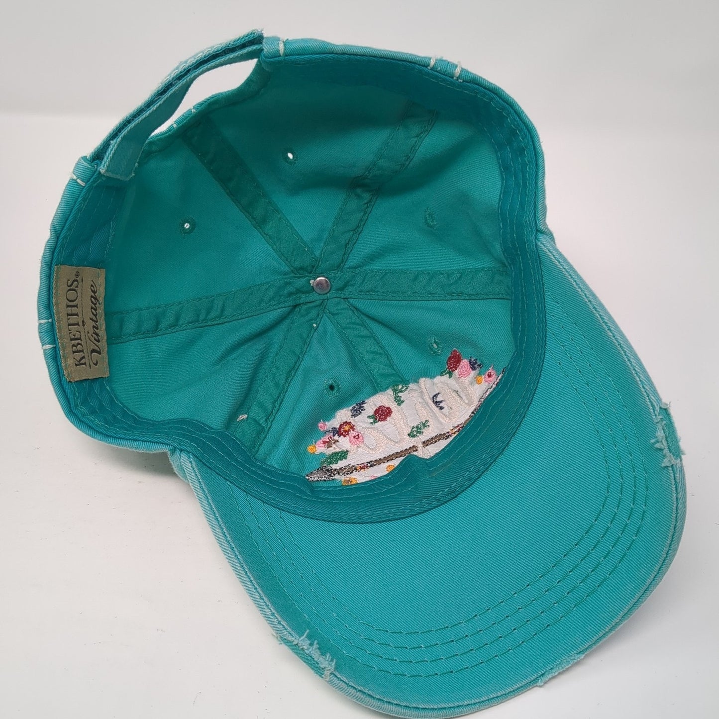 Wild & Free Strapback Baseball Cap Blue One Size Adjustable Embroidered KB ETHOS