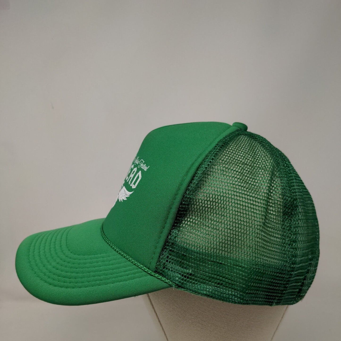 Hop Head The Hop Jam Beer & Music Festival Trucker Hat Green OSFM Mesh Back Rope