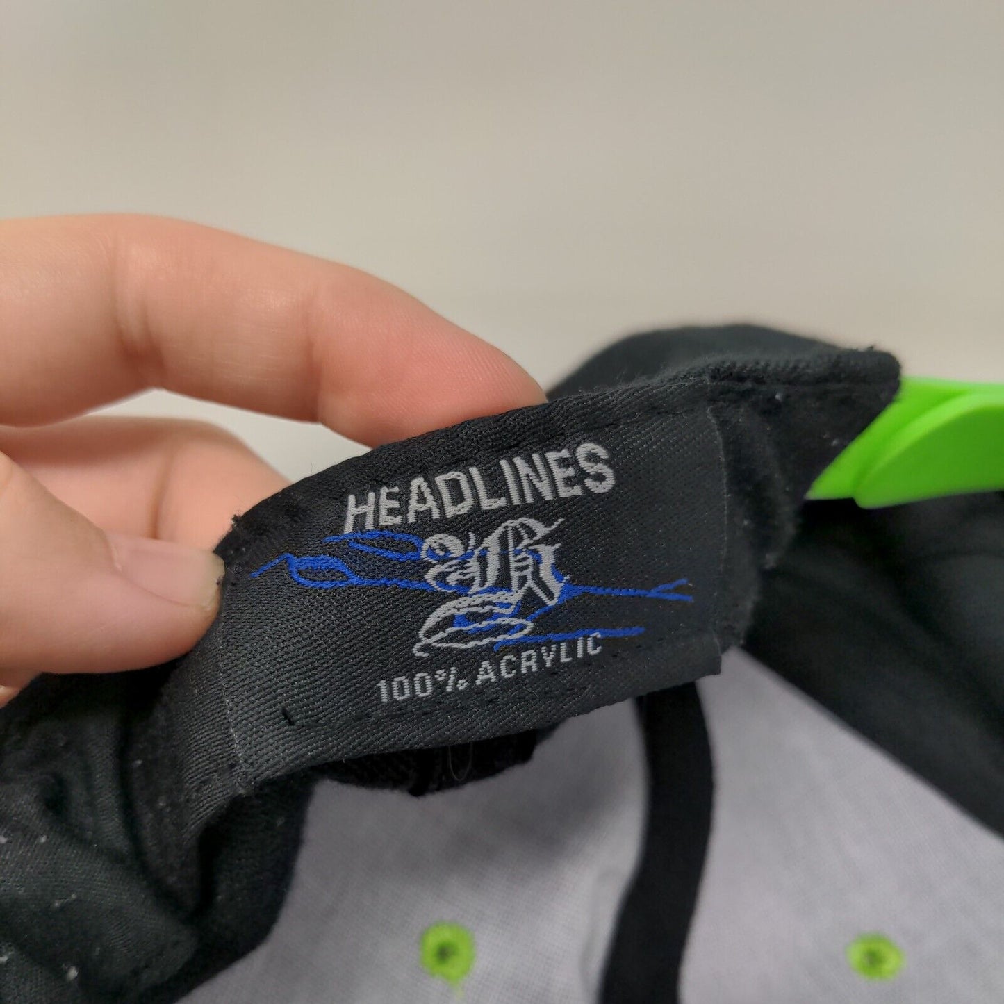 LA Snapback Hat Multi One Size Embroidered Colorblock 6 Panel Headlines