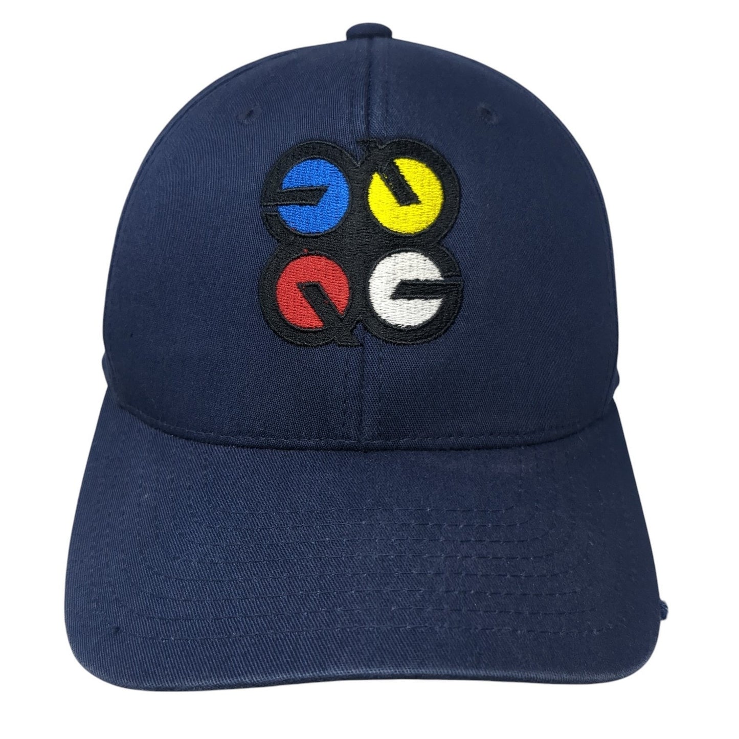 Quad Fitted Hat Blue XL Embroidered Logo Solid Flexfit Port Authority