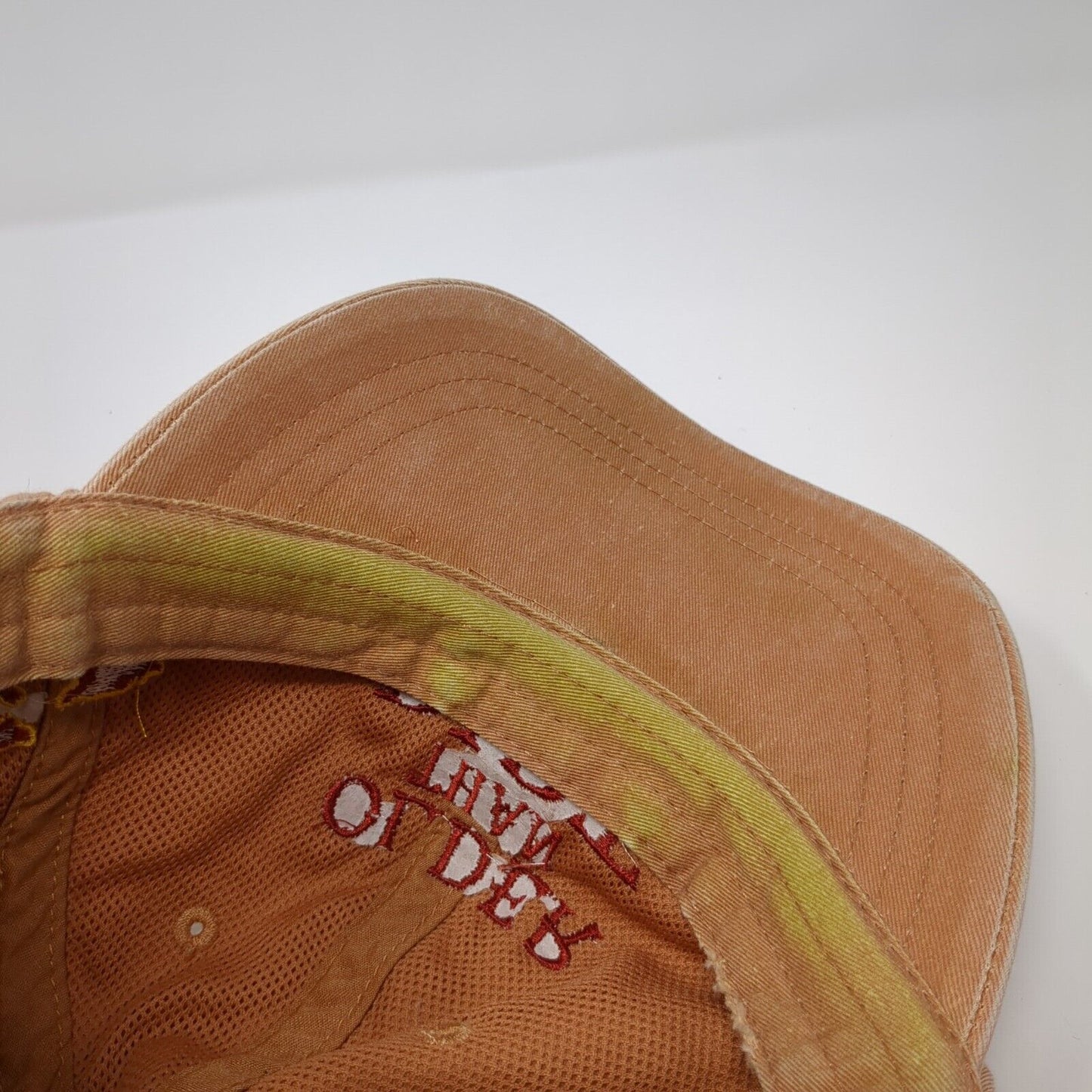 Older Than Dirt Slideback Hat Orange One Size Adjustable Leather Strap