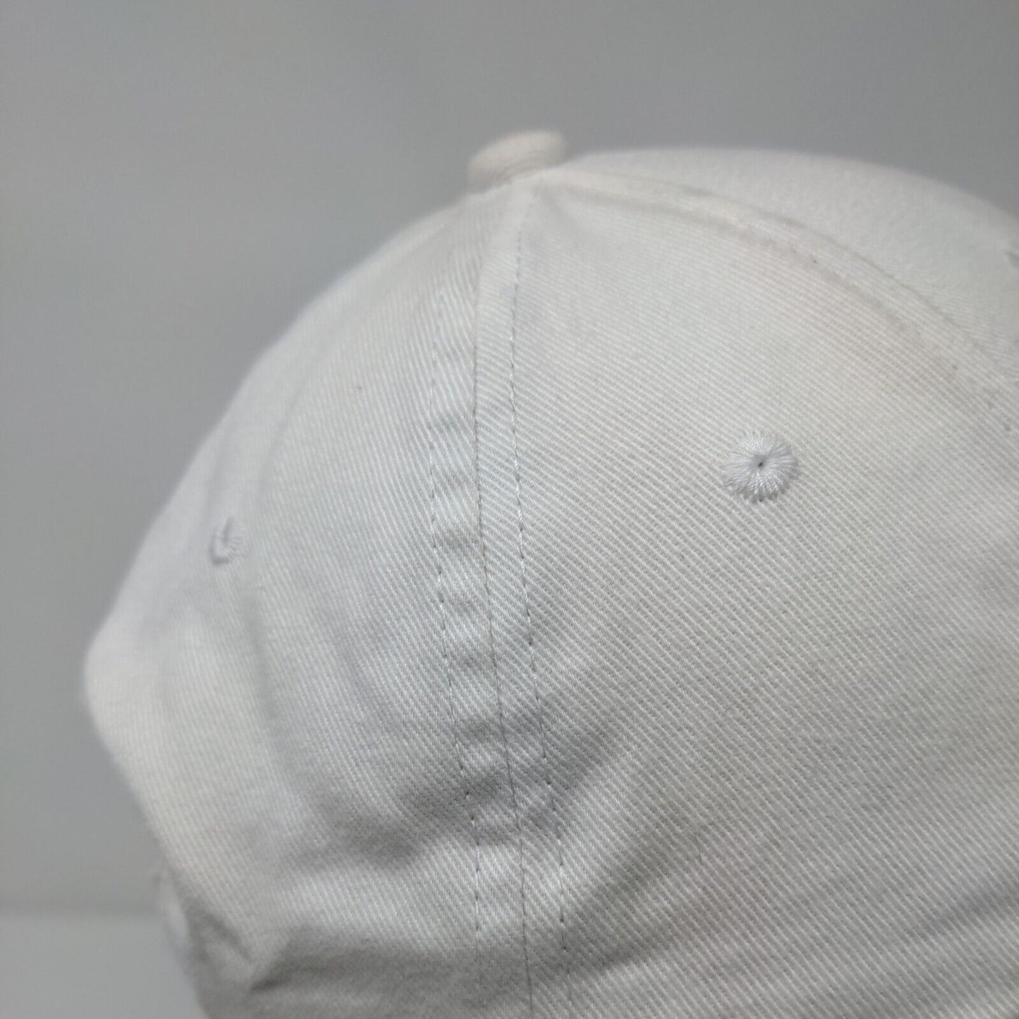 Bass Pro Shops Snapback Hat White OSFM Solid Gone Fishing Embroidered