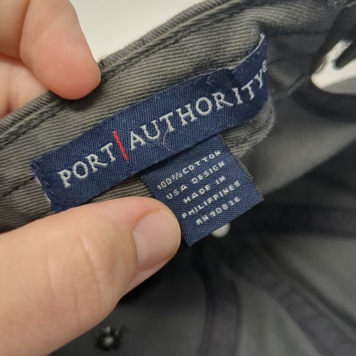 Port Authority Baseball Cap Gray One Size Automated Dairy Systems Strapback Hat