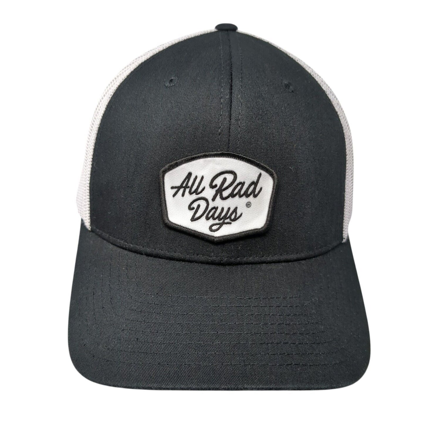 All Rad Days Snapback Trucker Hat Black One Size Adjustable Mesh Back 6 Panel