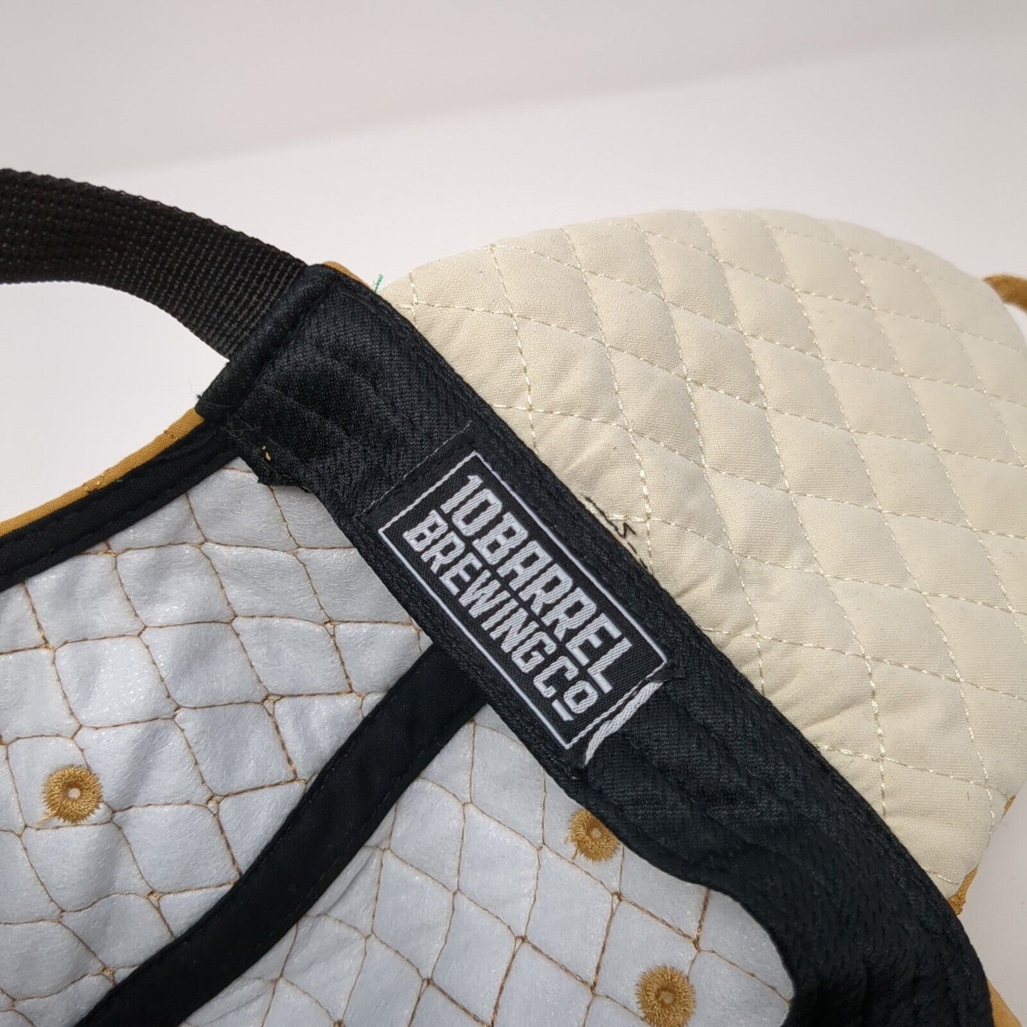 10 Barrel Brewing Co. Strapback Hat Tan One Size Ear Flap Quilted