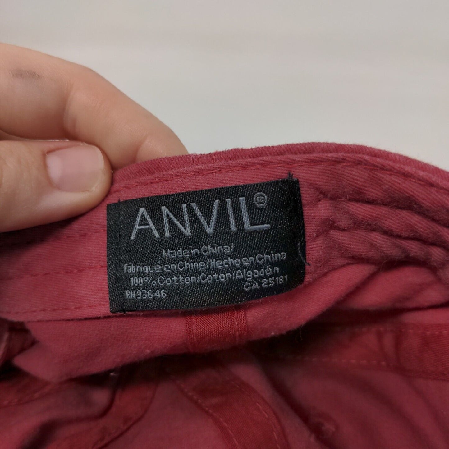 Frida's Strapback Hat Red One Size Adjustable Embroidered Anvil