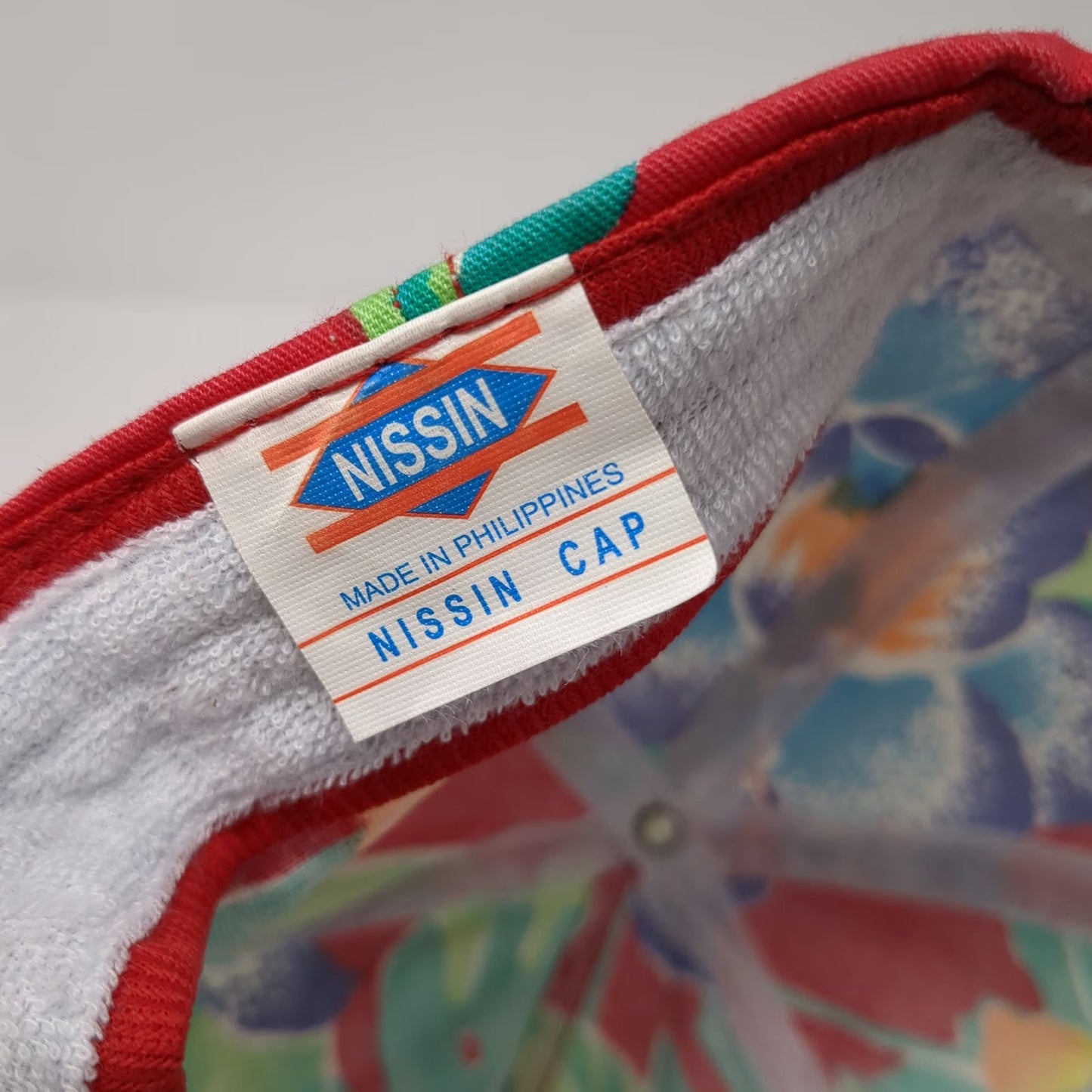 Nissin 5 Panel Red One Size St Croix US Virgin Islands Floral Tropical Rope Hat