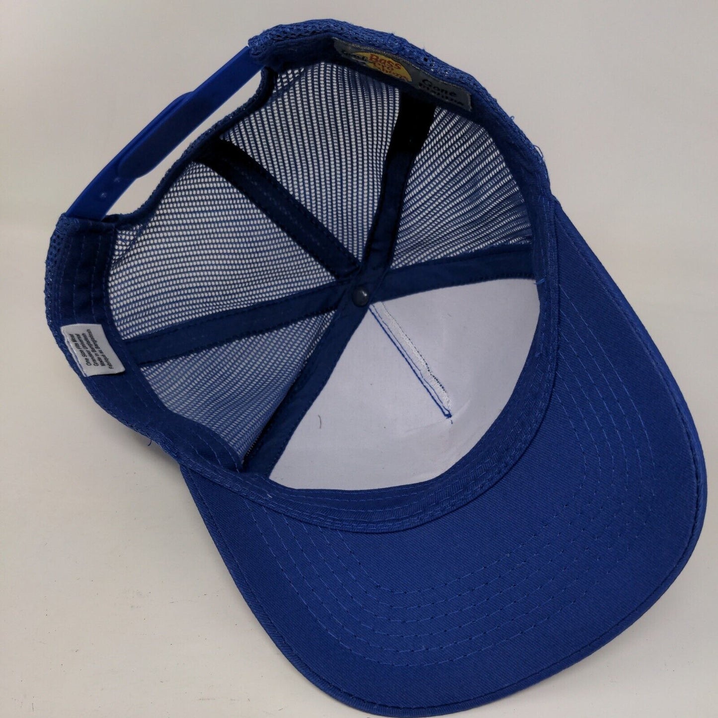 Bass Pro Shops Snapback Mesh Back Trucker Hat Blue OSFM Gone Fishing