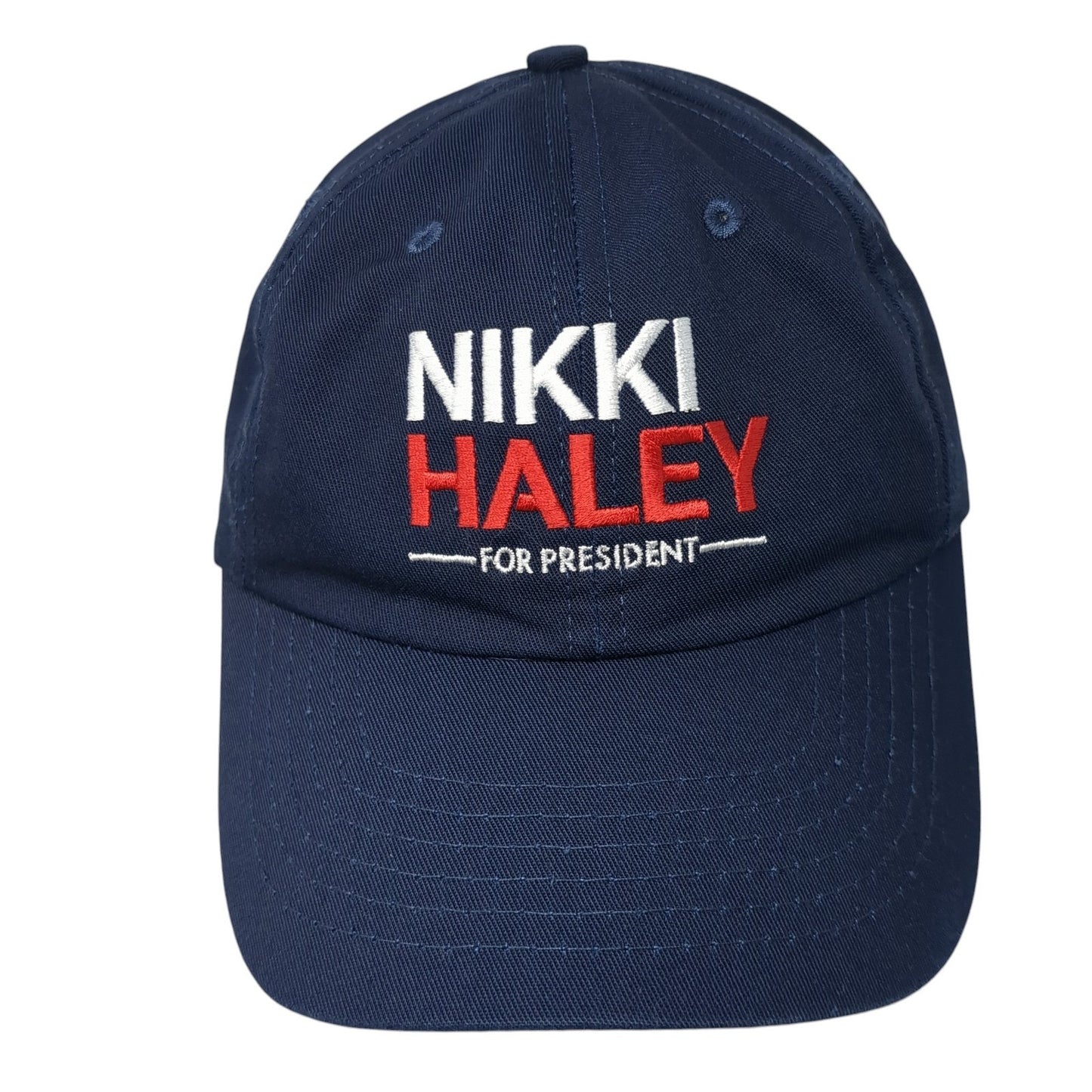 Nikki Haley For President Snapback Hat Blue One Size Adjustable Embroidered