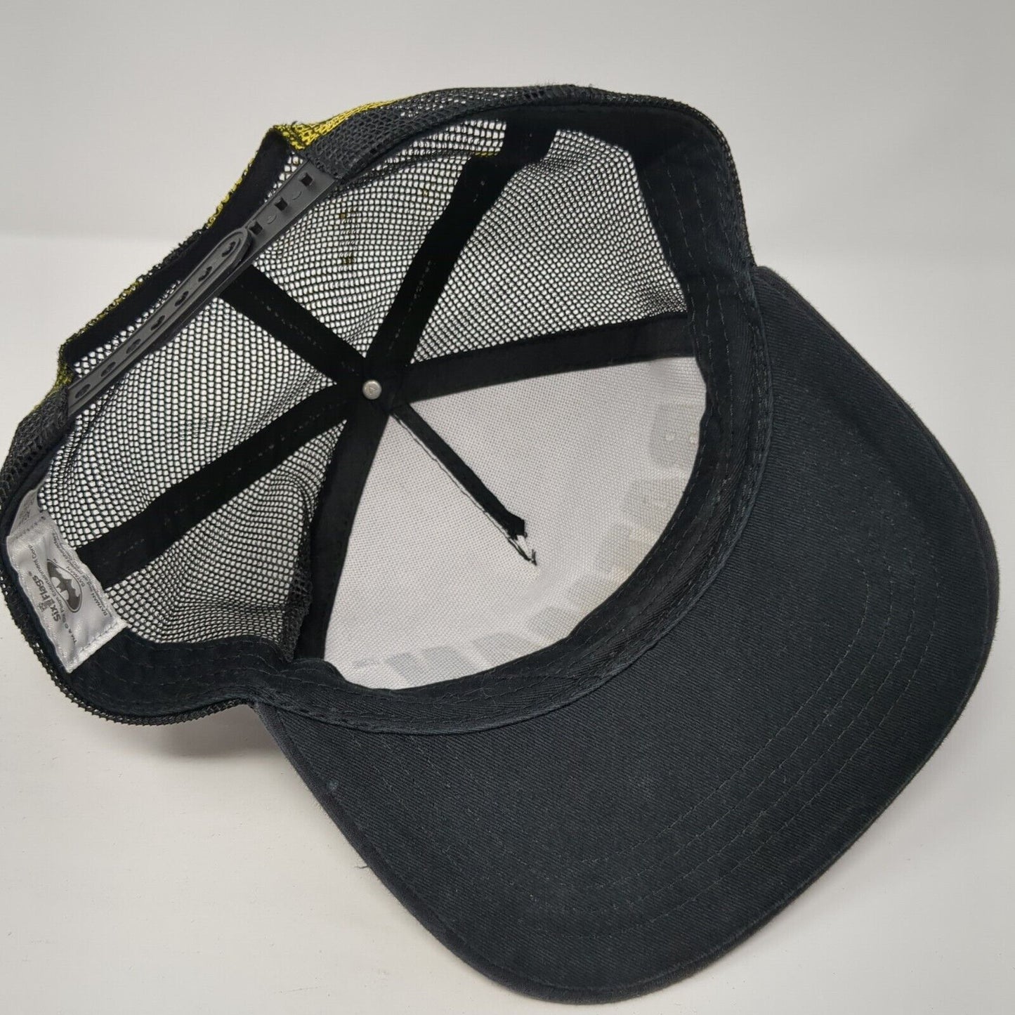 Batman Adult Snapback Trucker Hat Black One Size Adjustable Mesh Back Six Flags
