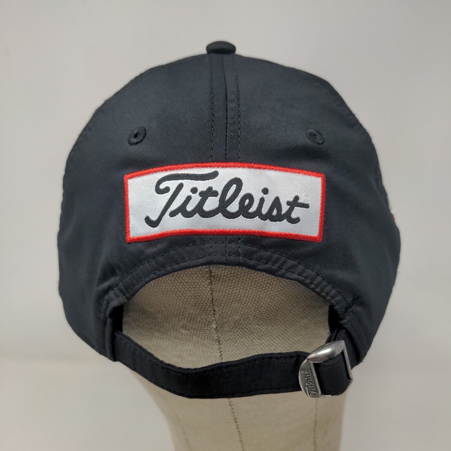 Titleist Men's Slideback Hat Black Prairie View Golf Club Embroidered Logo