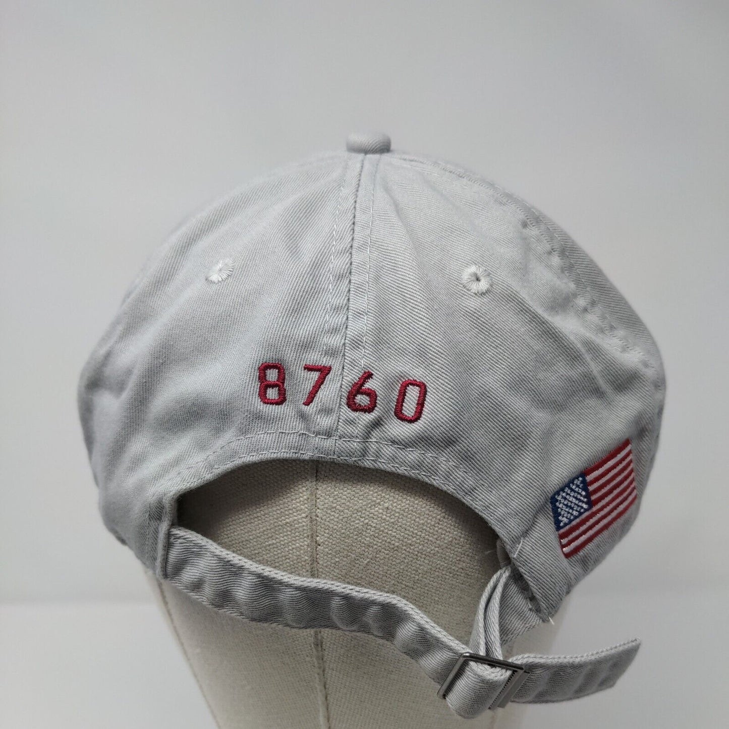 Wheels Up 8760 Slideback Hat Gray OSFA Adjustable Patriotic 6 Panel Cotton
