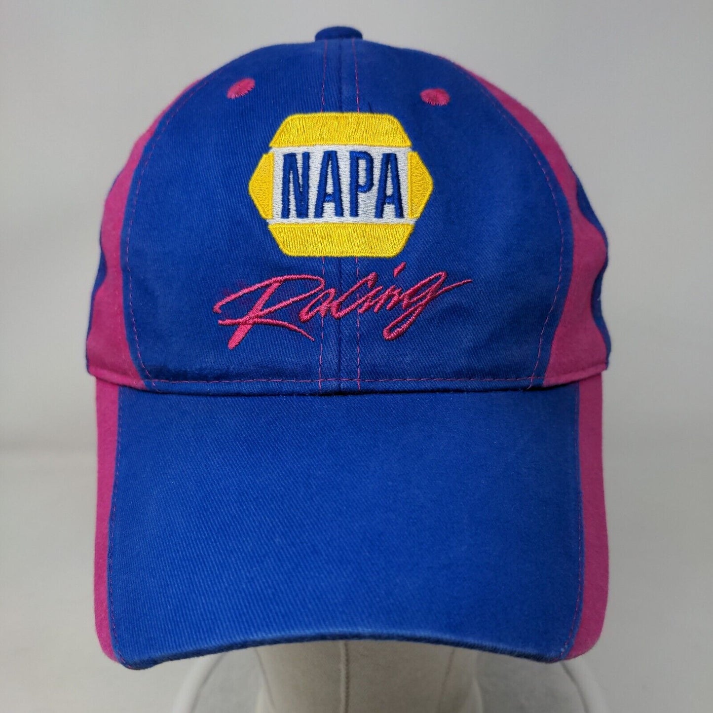 NAPA Racing Ron Capps #28 Martin Truex #56 Blue Pink Strapback Hat Breast Cancer