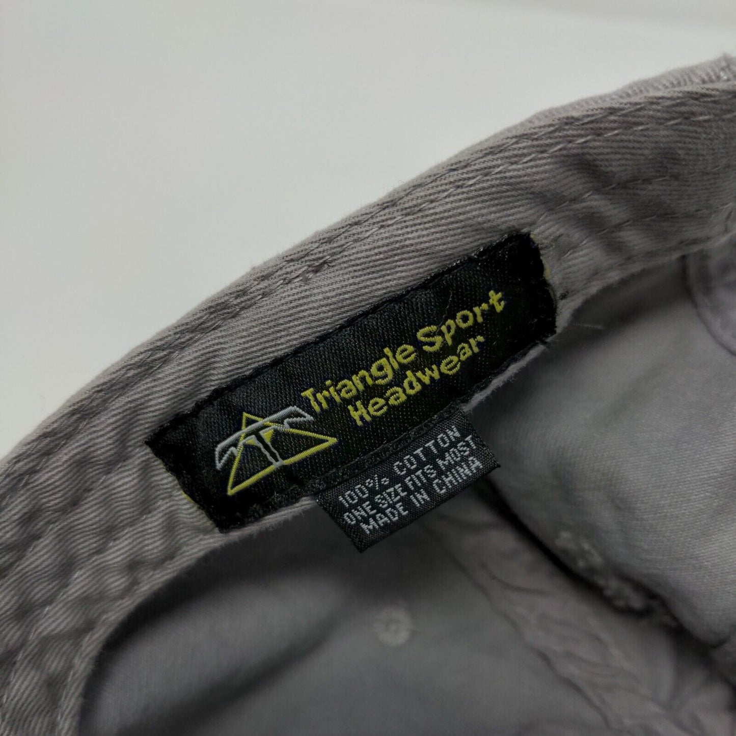 1872 Yellowstone Slideback Hat Gray OSSM Adjustable Distressed Triangle Sport