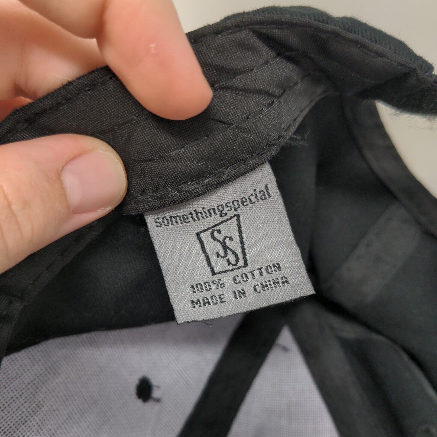 Something Special Strapback Hat Black One Size Bling Rhinestone Blank Cotton