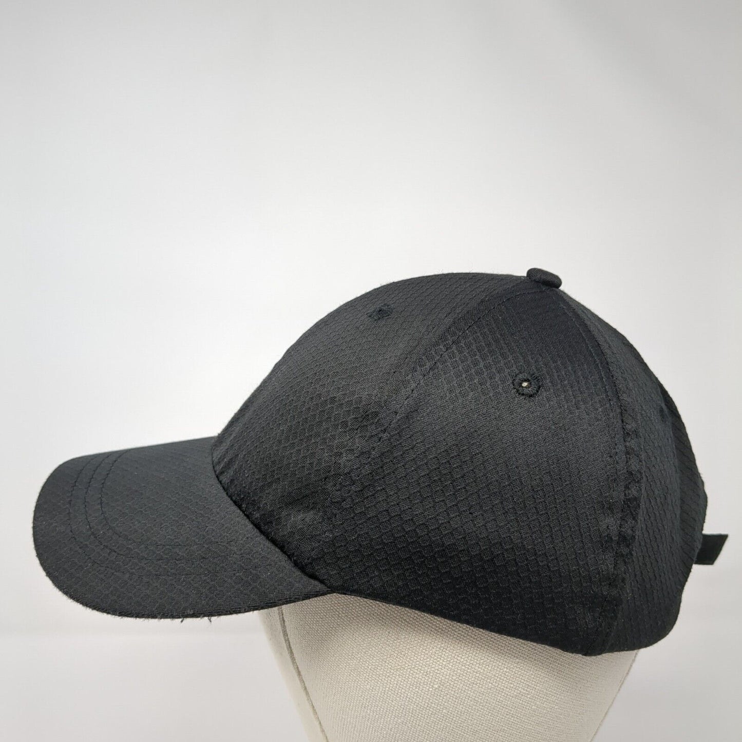 Gaiam Slideback Hat Black One Size Adjustable Solid 6 Panel Vent Holes