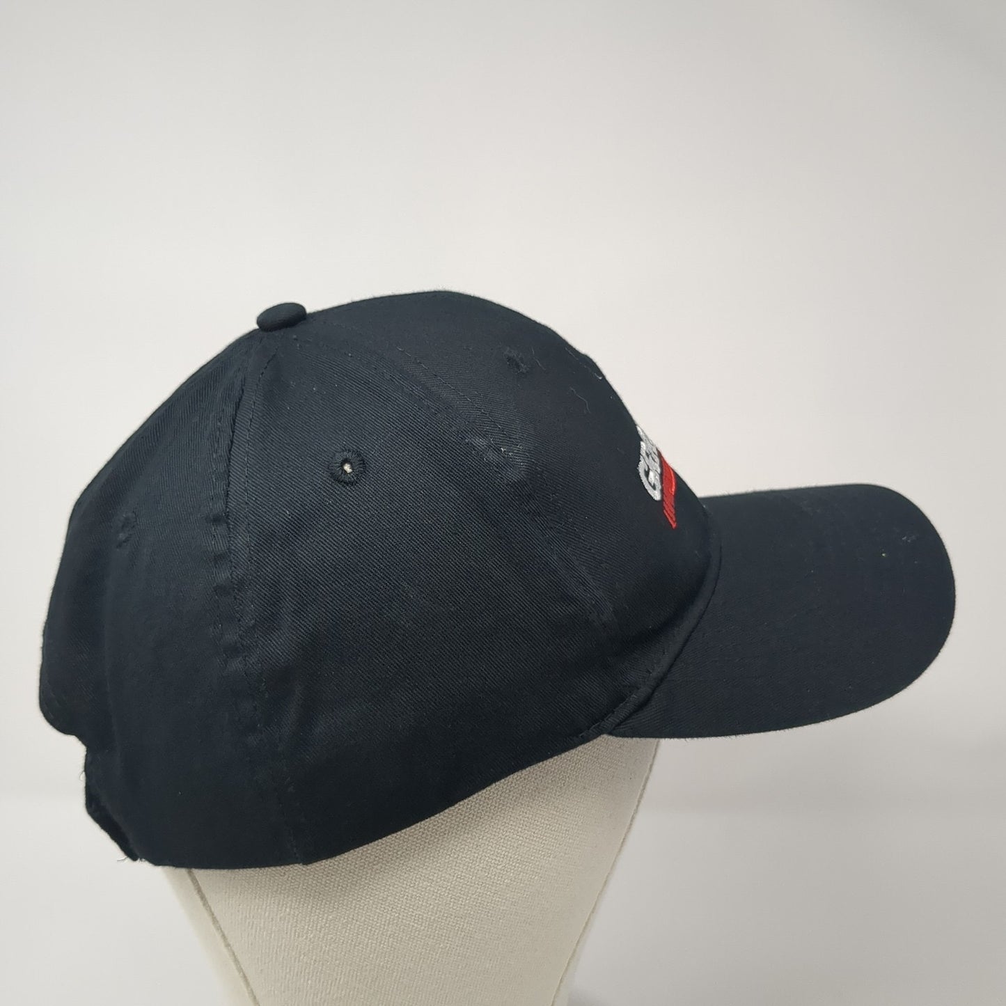 Grainger Strapback Hat Black One Size Adjustable Embroidered Halo