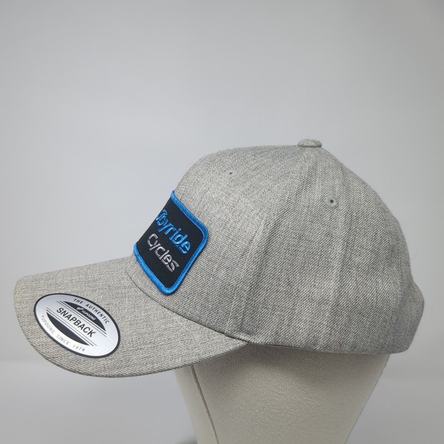 Joyride Cycles Snapback Hat Gray One Size Adjustable The Classics Yupoong
