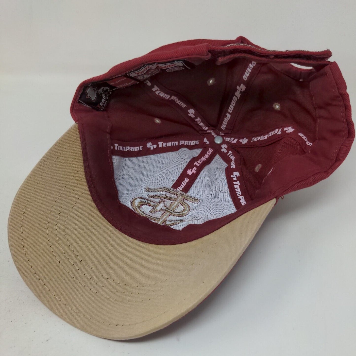 Team Pride Men's Strapback Hat Red Florida State Seminoles Embroidered Logo