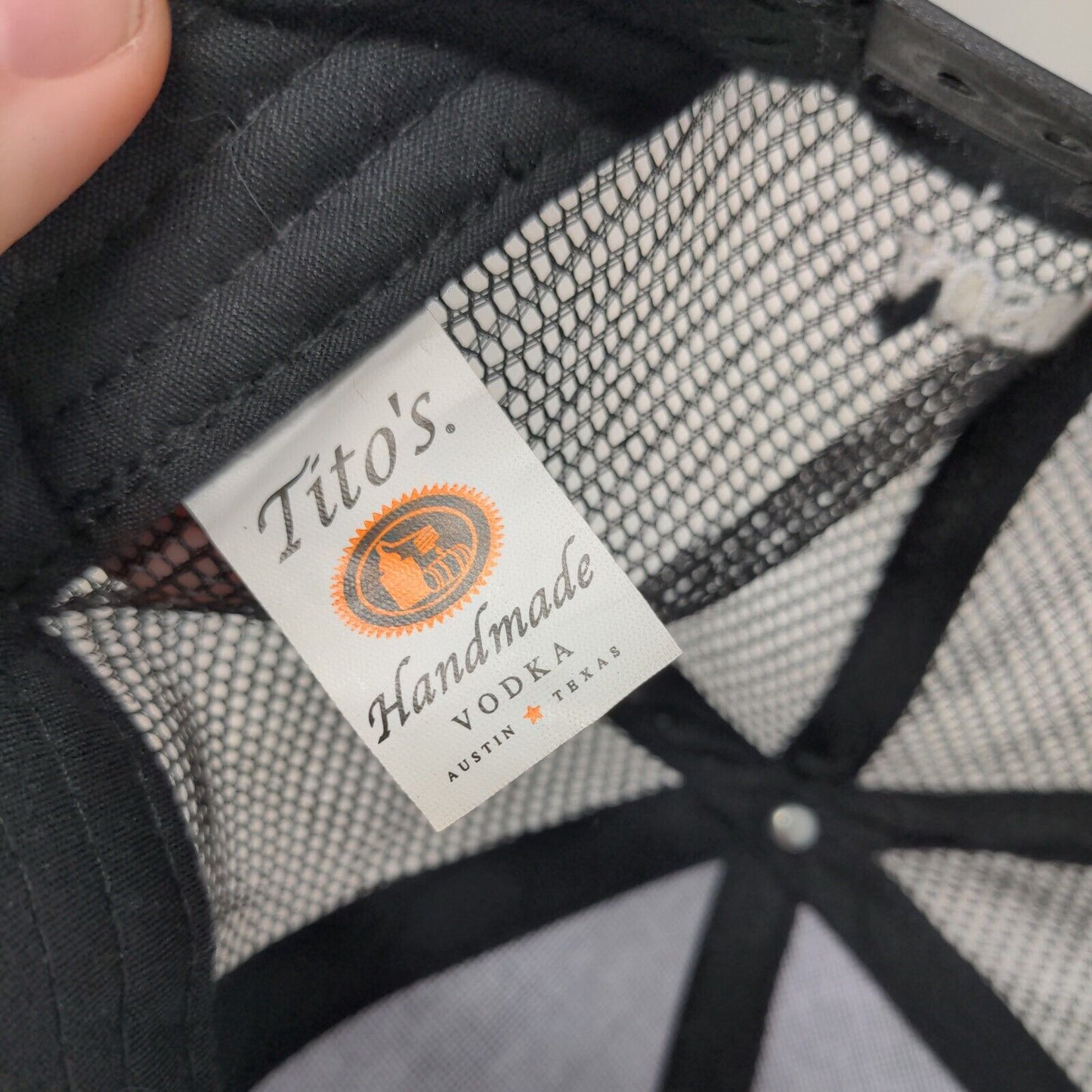 Tito's Handmade Vodka Snapback Mesh Back Trucker Hat Black One Size