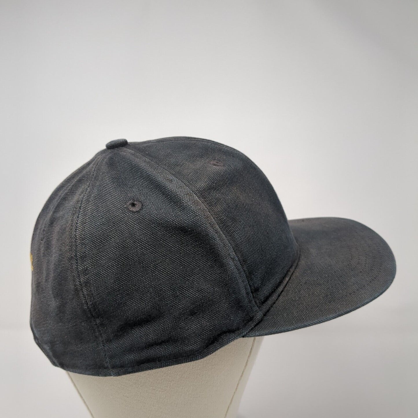Carhartt Snapback Hat Black One Size Adjustable Embroidered Logo 6 Panel