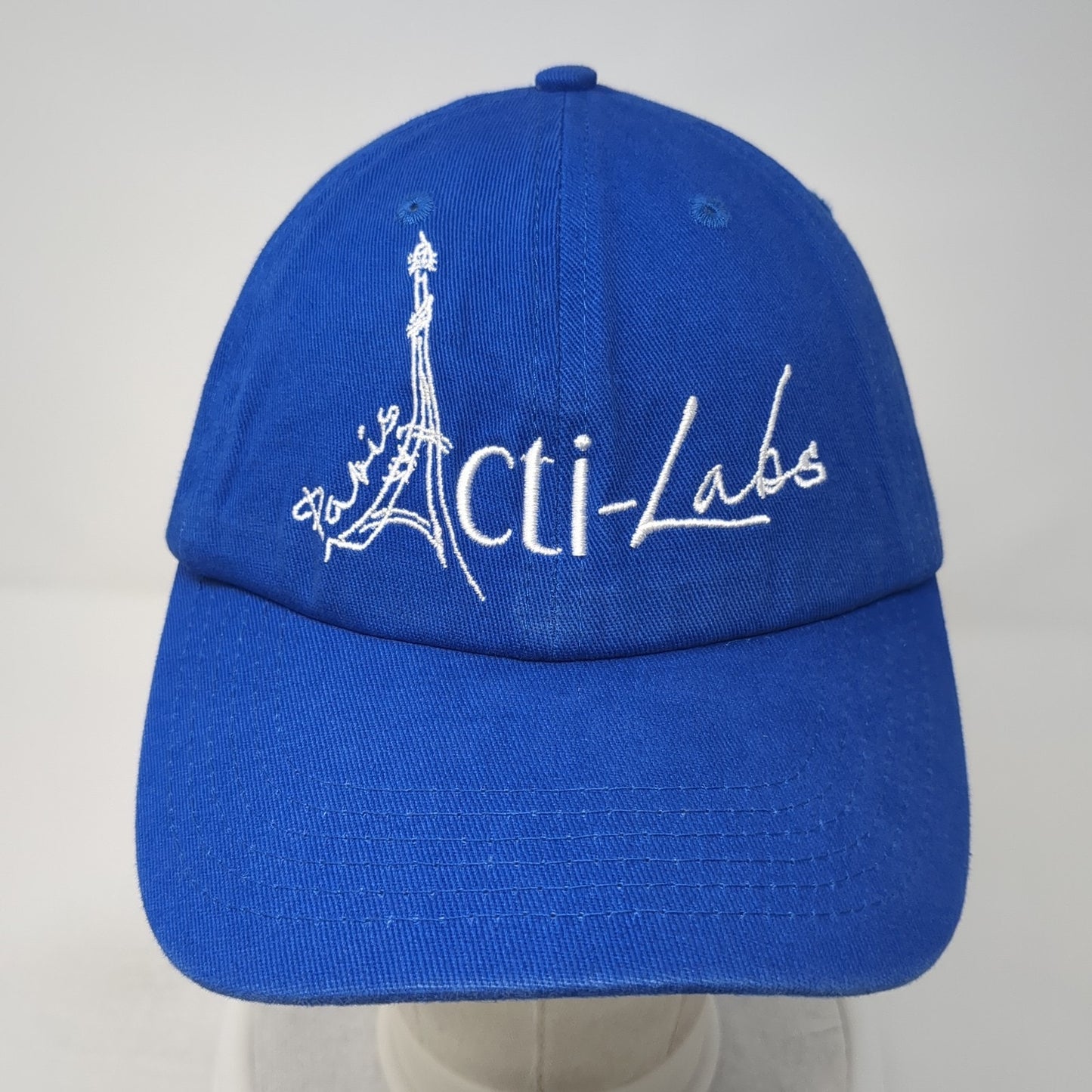 Paris Acti-Labs Strapback Baseball Cap Blue Large Adjustable Embroidered 6 Panel