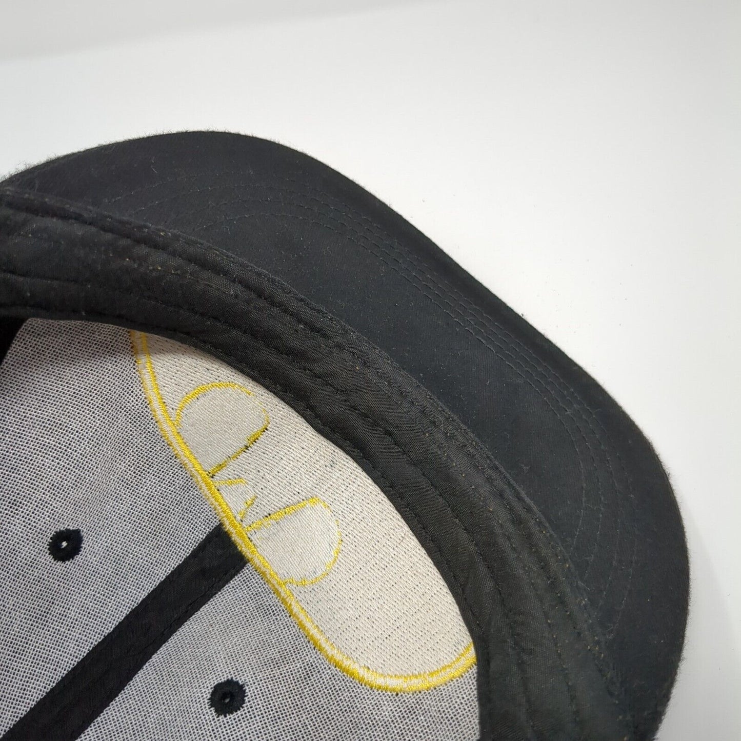 Batman Snapback Hat Black One Size Adjustable Embroidered Vented Holes 6 Panel