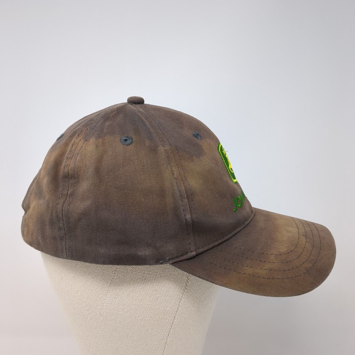 John Deere Slideback Hat Gray One Size Embroidered Logo Adjustable