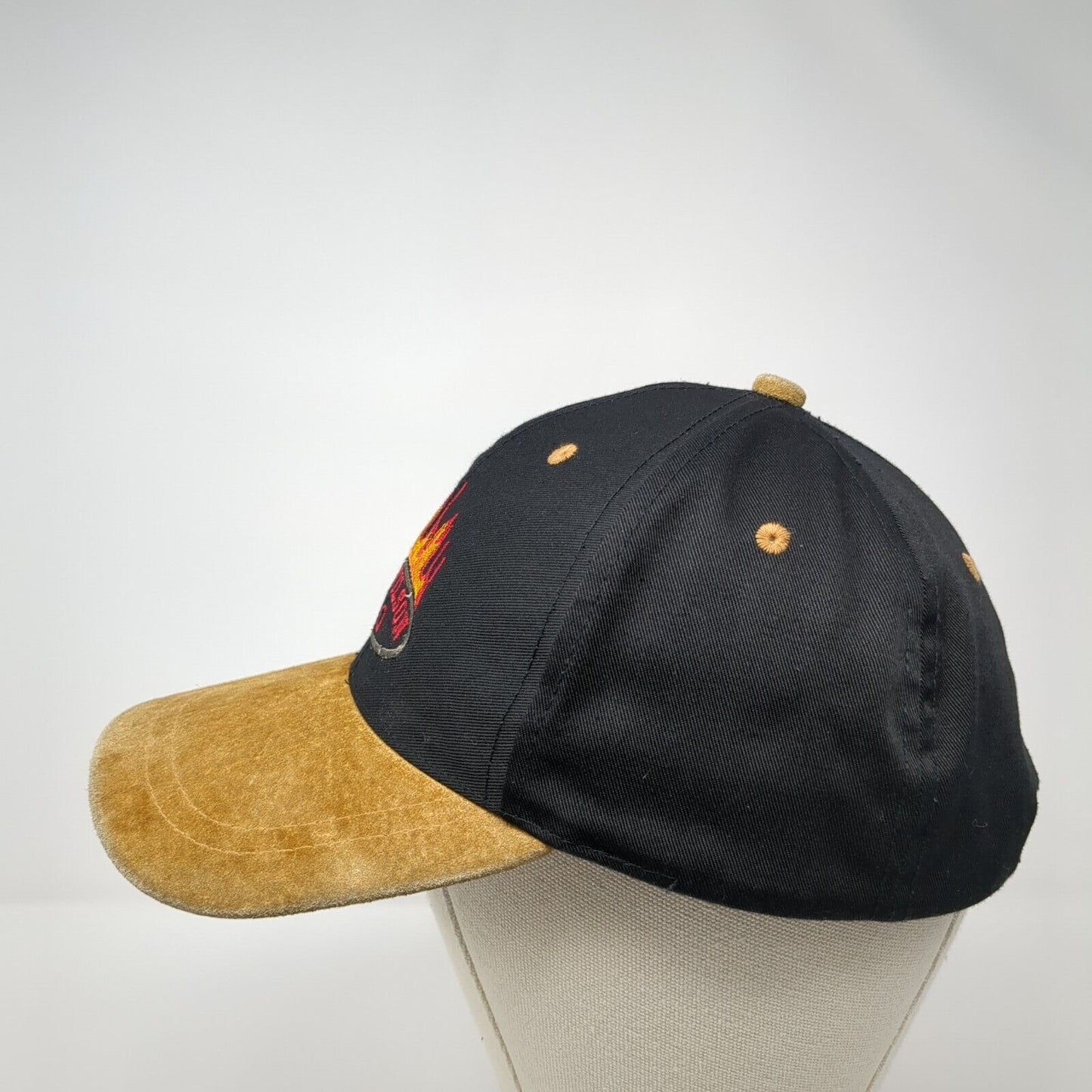 Camp Wilson BBQ Slideback Hat Black One Size Colorblock 6 Panel Nissin