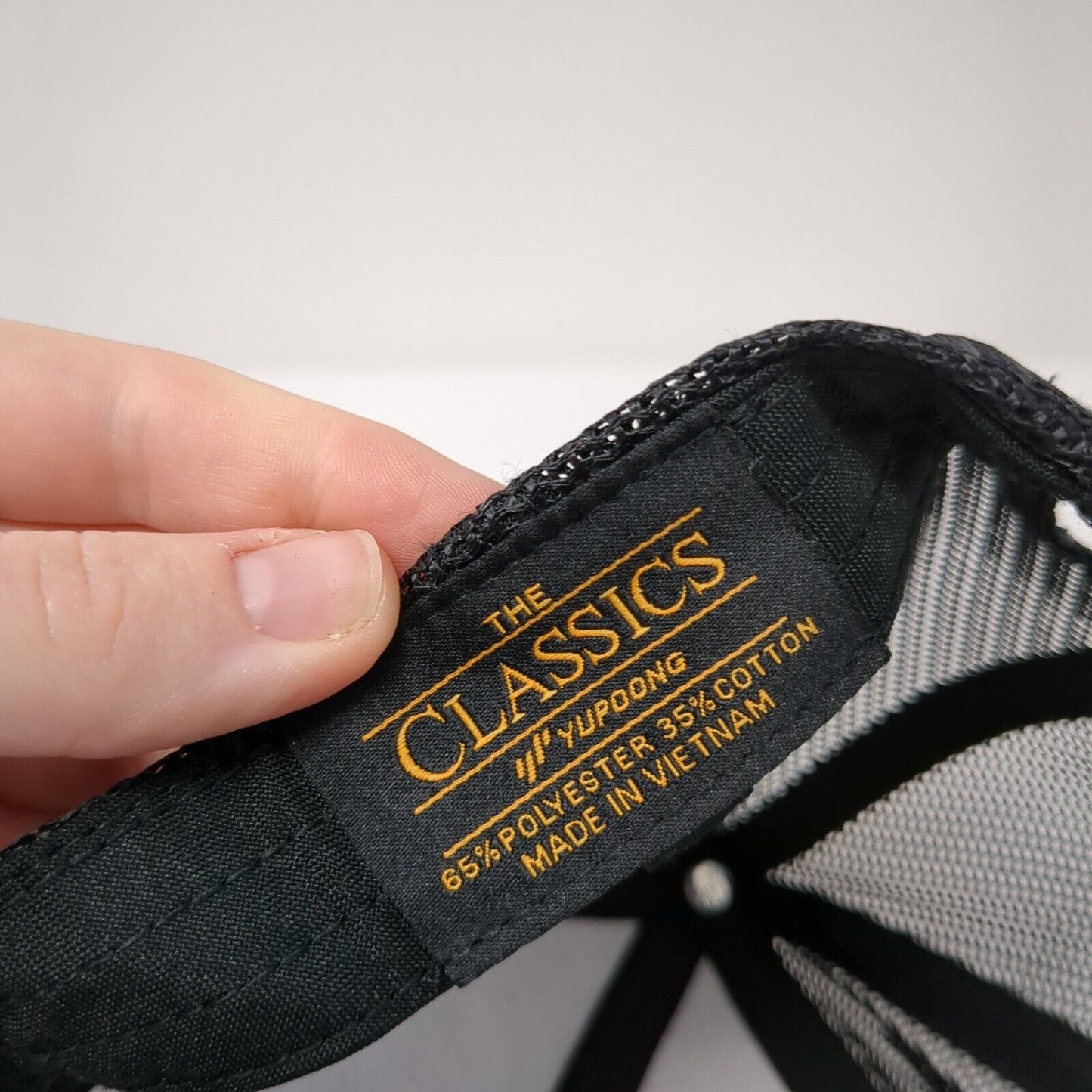 FNL HKR Patch Snapback Mesh Back Trucker Hat Black One Size Yupoong