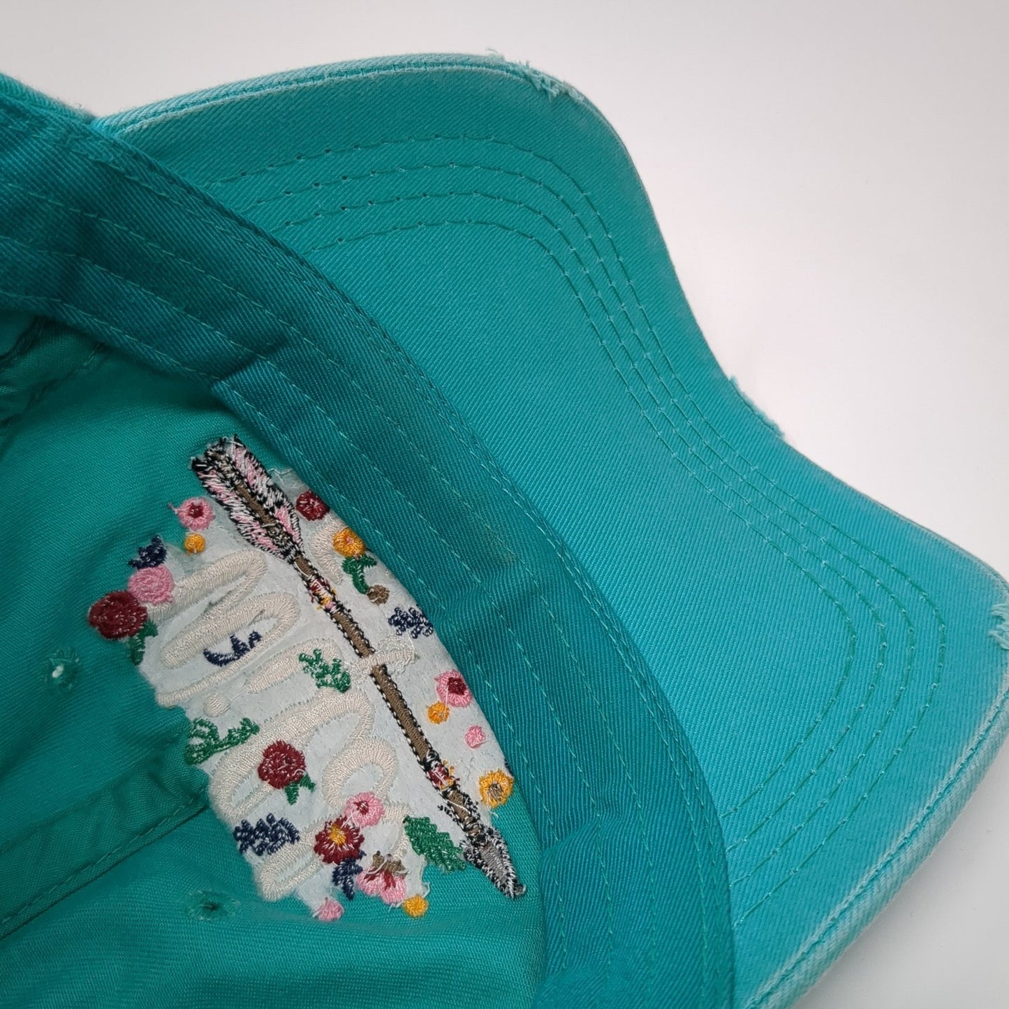 Wild & Free Strapback Baseball Cap Blue One Size Adjustable Embroidered KB ETHOS