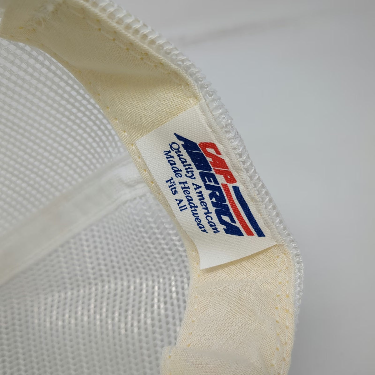 Cap America Trucker Hat Green White One Size Quantum Hybrid Wheat Mesh Back