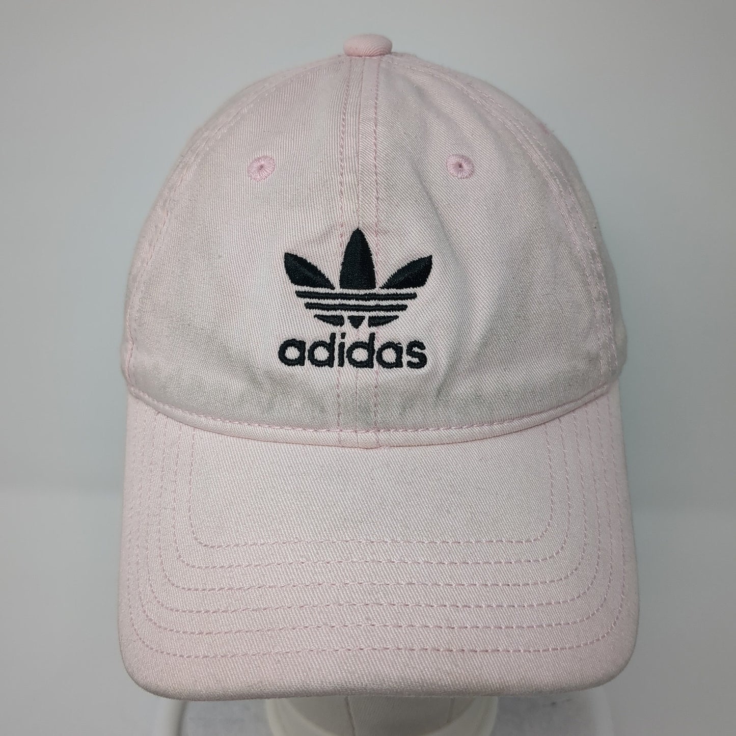 Adidas Slideback Baseball Cap Pink One Size Adjustable Embroidered Trefoil