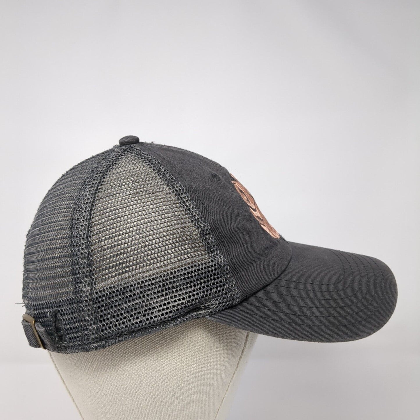 O'Neill Surf Co Slideback Trucker Hat Gray One Size Mesh Back 6 Panel