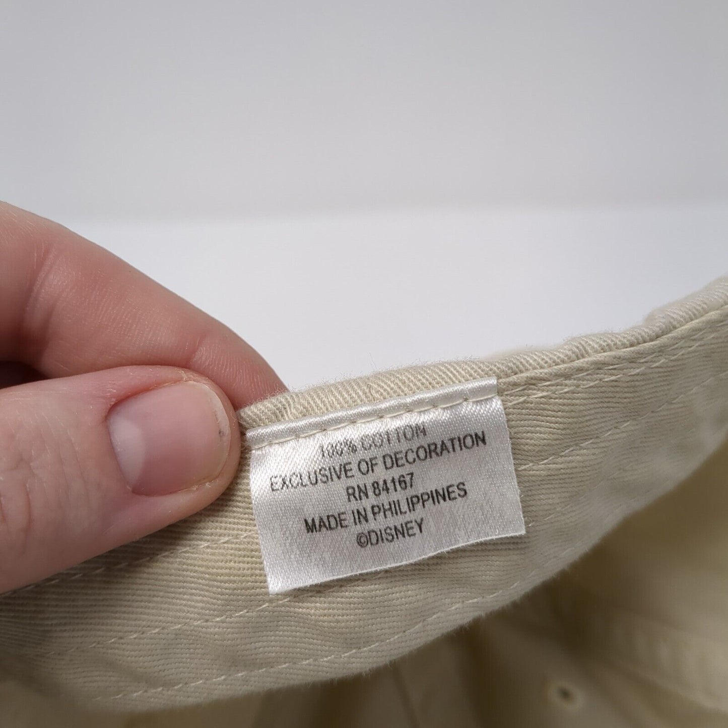 Disneyland Mickey Mouse Slideback Hat Tan OS Adjustable Embroidered 6 Panel